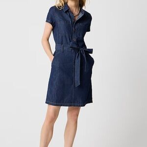 J Crew Chambray Utility Shirt-dress Size 00
